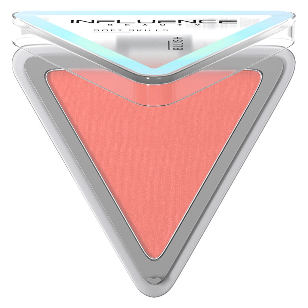 Influence Beauty Compact Blush Soft Skills Blush 03 Coral Crush - Buildable Compact Blush with Natural Finish