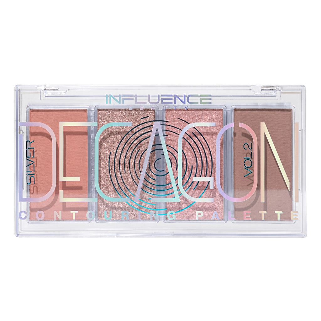 Influence Beauty Contour Palette Silver Decagon 02 Define &amp; Shine - 4in1 Contour Palette with Highlighter