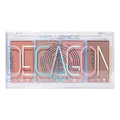 Influence Beauty Contour Palette Silver Decagon 02 Define &amp; Shine - 4in1 Contour Palette with Highlighter