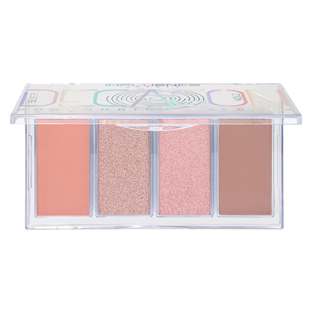 Influence Beauty Contour Palette Silver Decagon 02 Define &amp; Shine - 4in1 Contour Palette with Highlighter