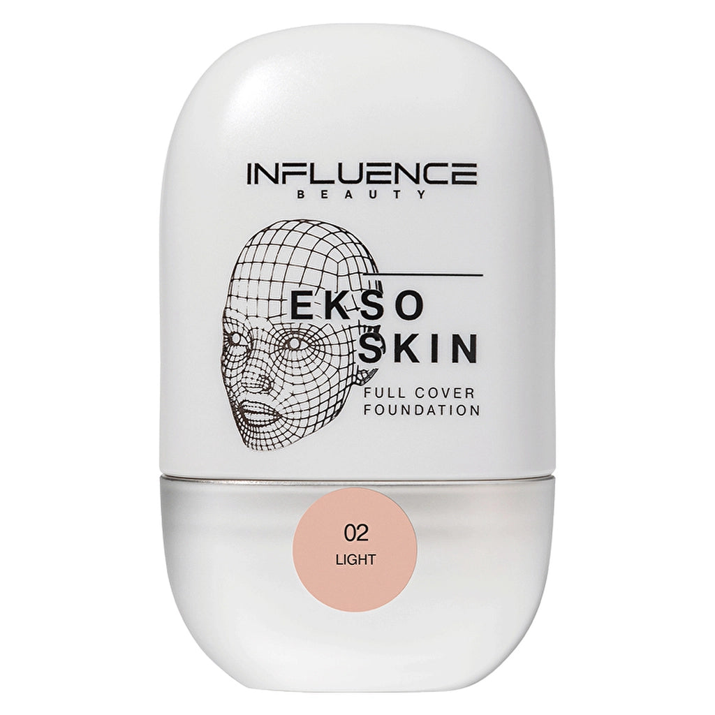 Influence Beauty Full Cover Foundation Ekso Skin 02 Sand - High-Coverage Foundation for Flawless Complexion
