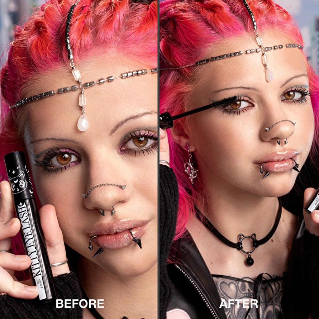 Beauty Bomb Mascara Kitty Eye Lash 01 Black - Curling Mascara for Cat-Eye Effect