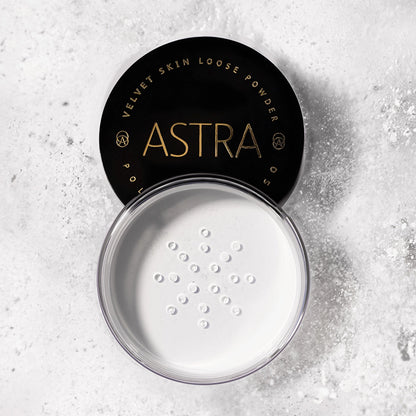 Astra Velvet Skin Loose Powder Dust Powder Ghost