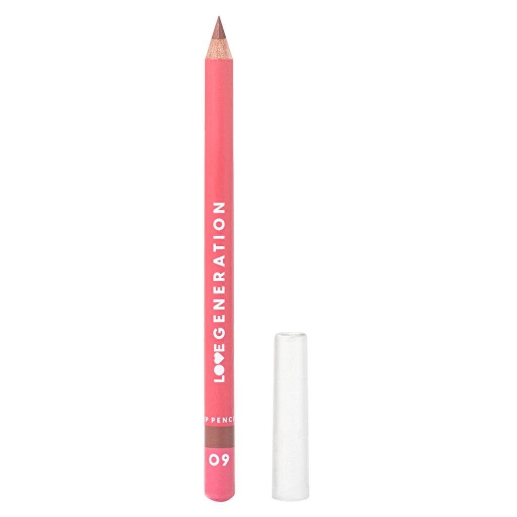 Love Generation Lip Pencil 09 She Is Hot - Long-Lasting Lip Liner