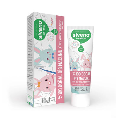 Siveno 100% Natural Baby and Children Toothpaste Fluoride-Free Mixed Fruit Flavor 50 ml