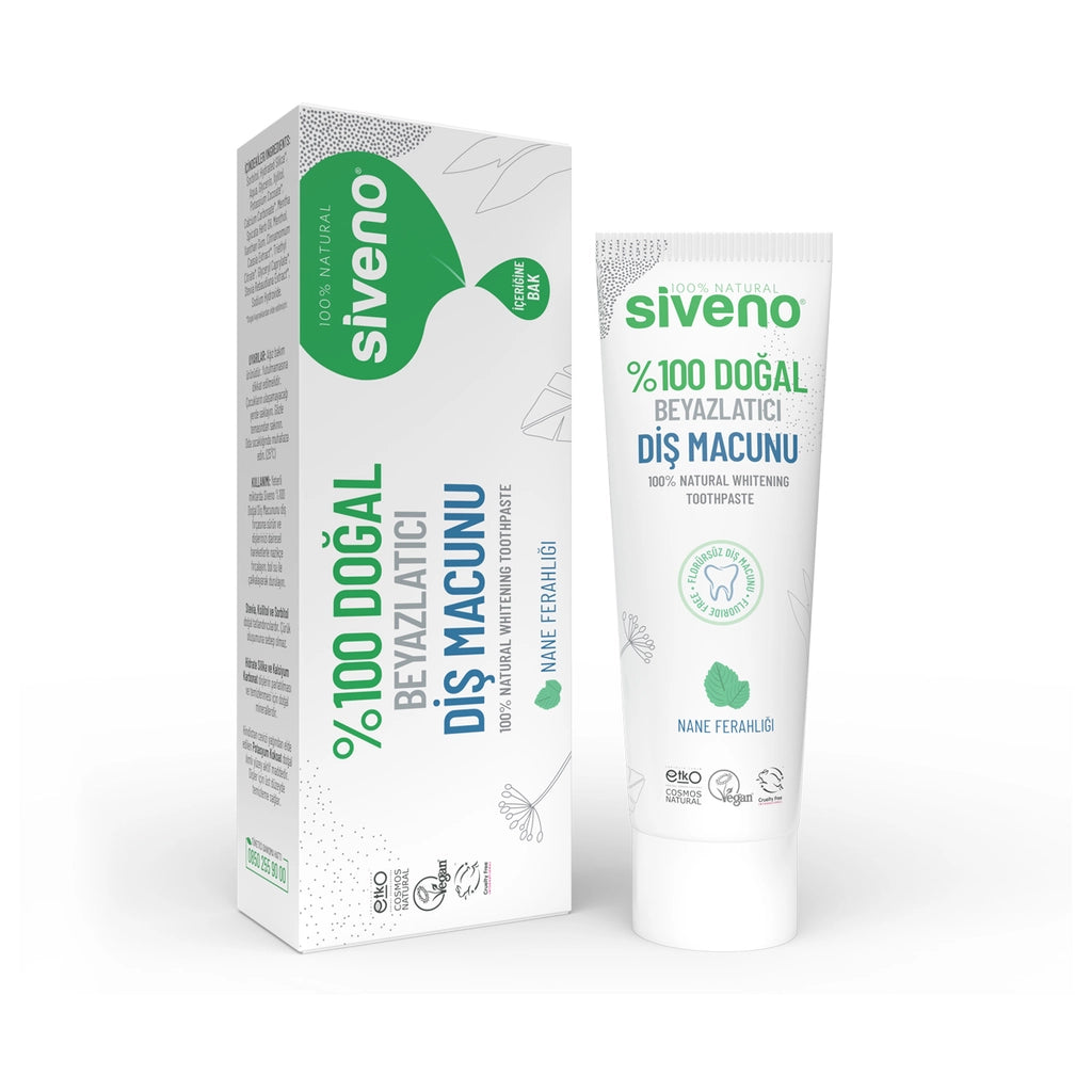 Siveno 100% Natural Toothpaste Whitening Mint Fresh Fluoride-Free 65 gr