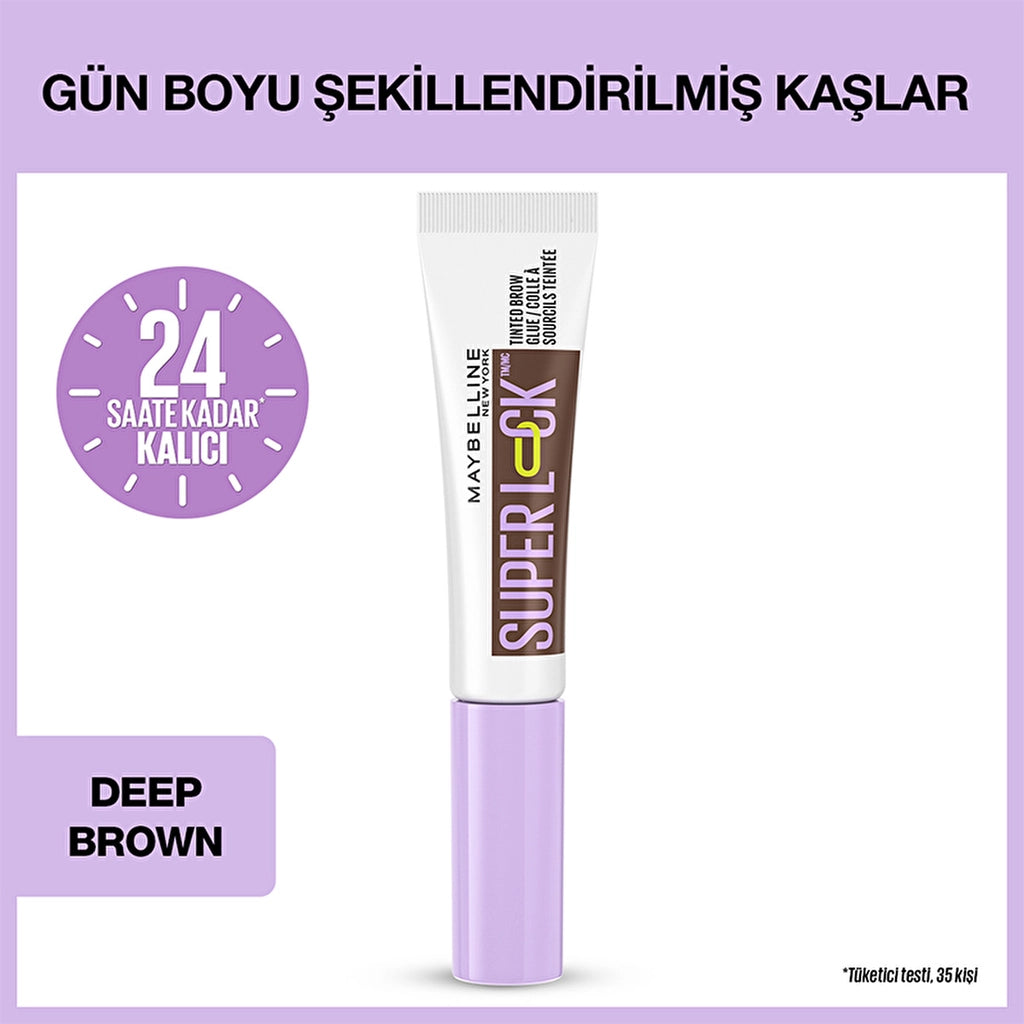 Maybelline New York Super Lock Brow Glue Eyebrow Fixing Mascara Deep Brown