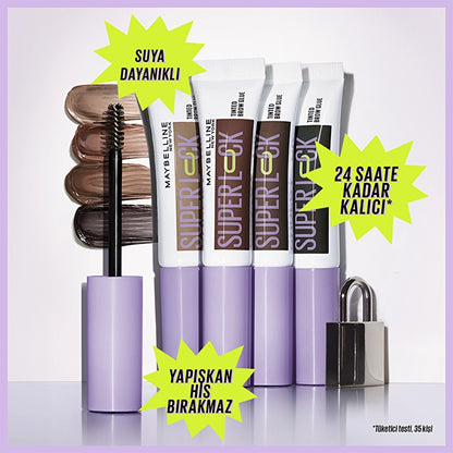 Maybelline New York Super Lock Brow Glue Eyebrow Fixing Mascara Medium Brown