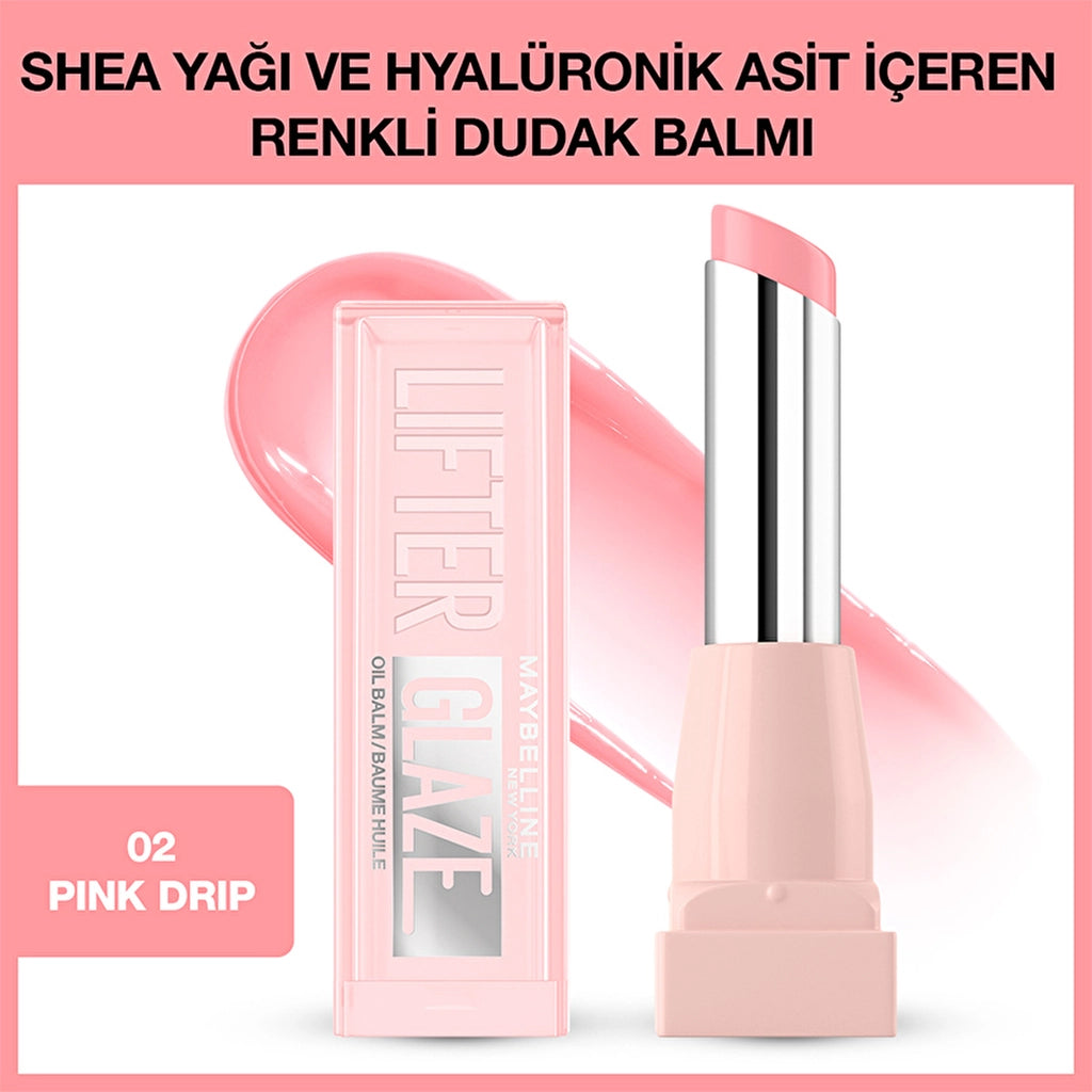 Maybelline New York Lifter Glaze Colored Lip Balm with Shea Butter and Hyaluronic Acid 04 Cherry Swirl