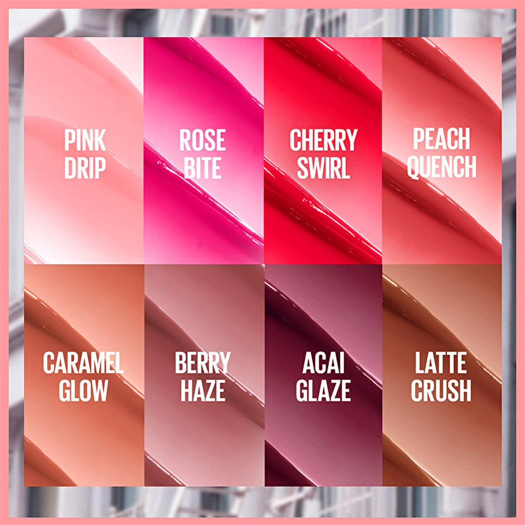 Maybelline New York Lifter Glaze Colored Lip Balm with Shea Butter and Hyaluronic Acid 09 Latte Crush