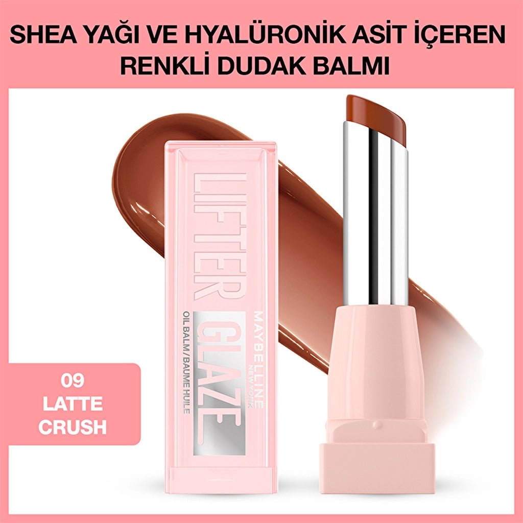 Maybelline New York Lifter Glaze Colored Lip Balm with Shea Butter and Hyaluronic Acid 04 Cherry Swirl