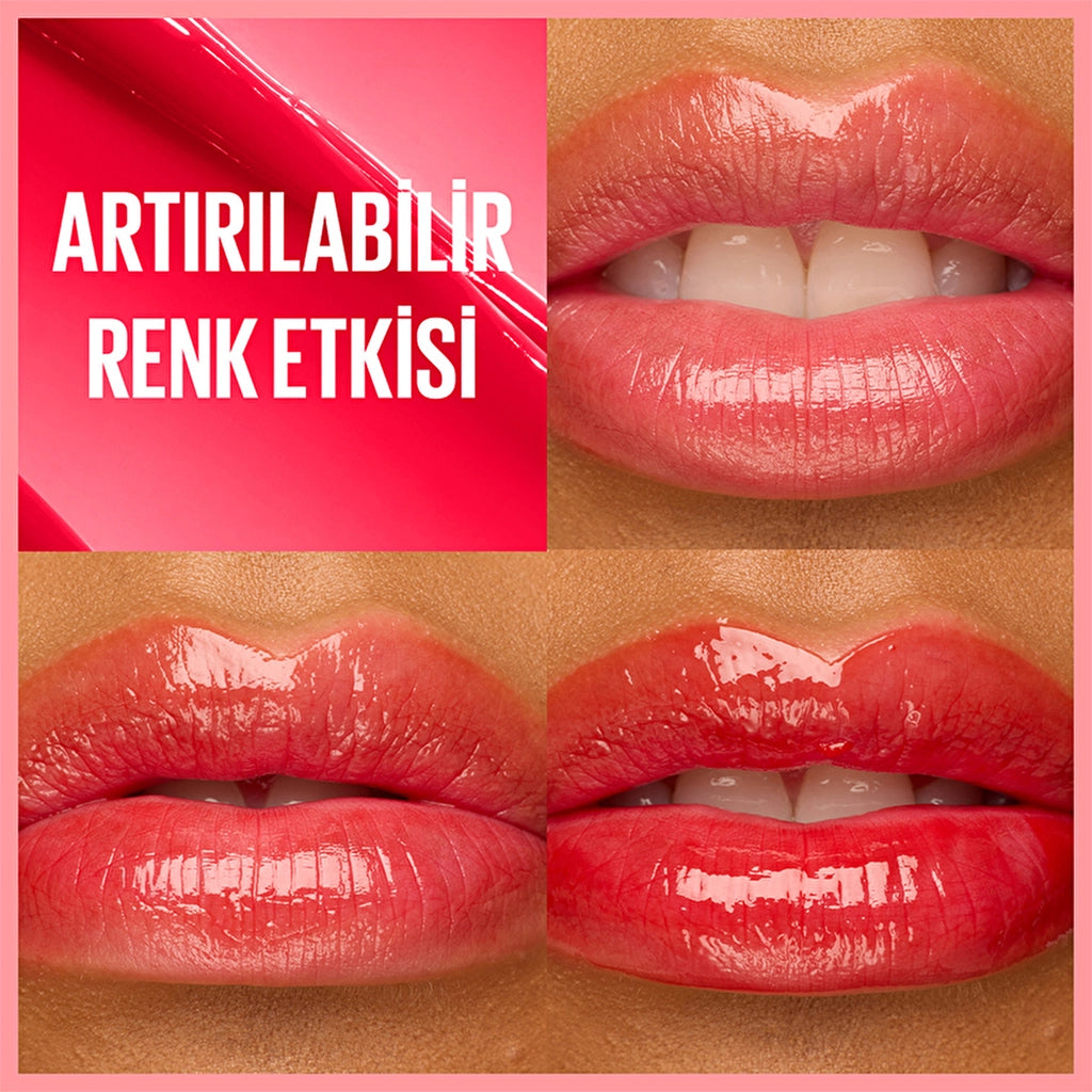 Maybelline New York Lifter Glaze Colored Lip Balm with Shea Butter and Hyaluronic Acid 04 Cherry Swirl
