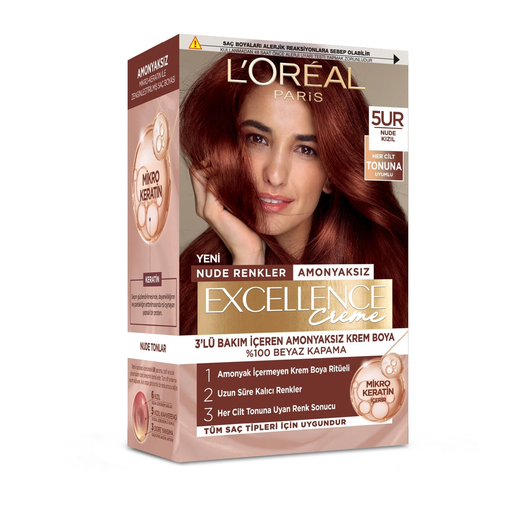 Loreal Paris Excellence Creme Nude Colors Hair Dye - 5UR Nude Red