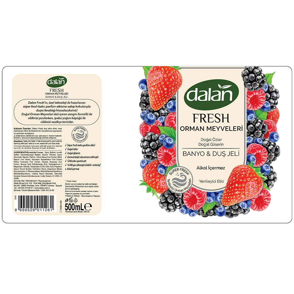 Dalan Fresh Bath and Shower Gel Forest Fruits 500 ml