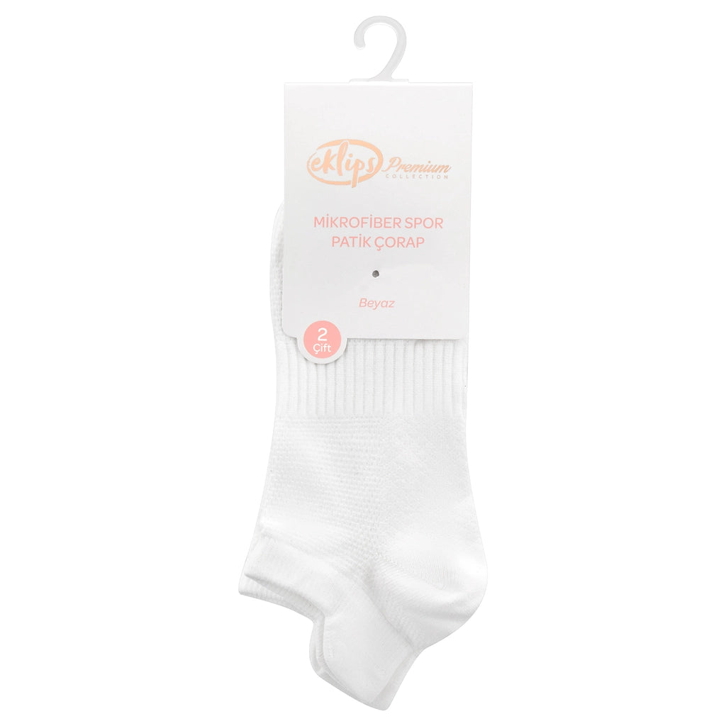 Eklips Premium Micro White Socks 2-Piece