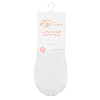 Eklips Premium Micro White Ballerina Socks 2-pack