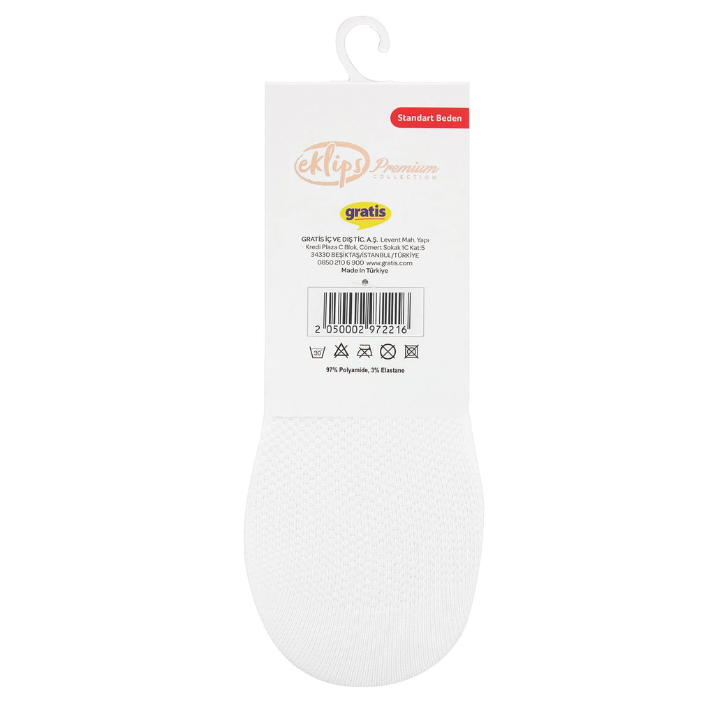 Eklips Premium Micro Blue White Ballerina Socks 2-pack