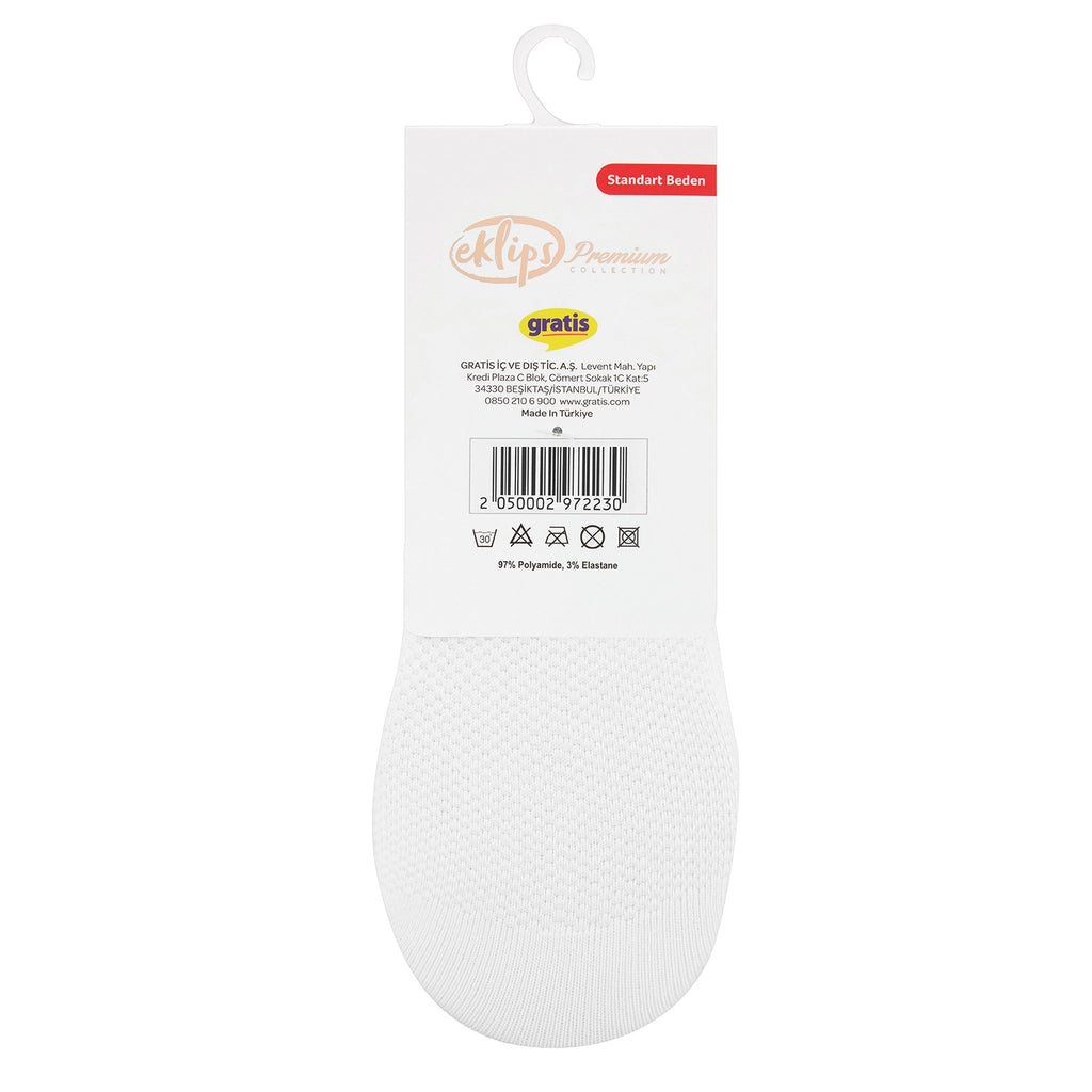 Eklips Premium Micro Black and White Ballerina Socks 2-Piece