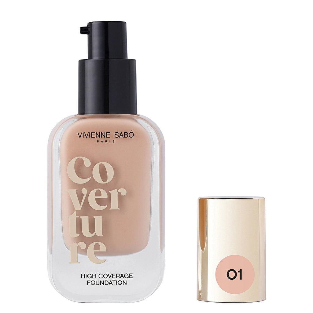 Vivienne Sabo Coverture High Coverage Foundation 01 Milk Beige - Full Coverage &amp; Natural Matte Finish