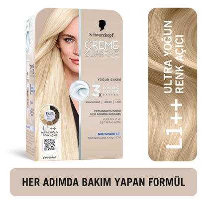 Schwarzkopf Creme Supreme Intensive Care Full Kit L1++ Ultra Intensive Lightening