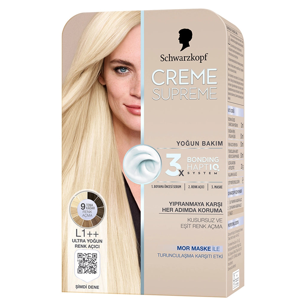 Schwarzkopf Creme Supreme Intensive Care Full Kit L1++ Ultra Intensive Lightening