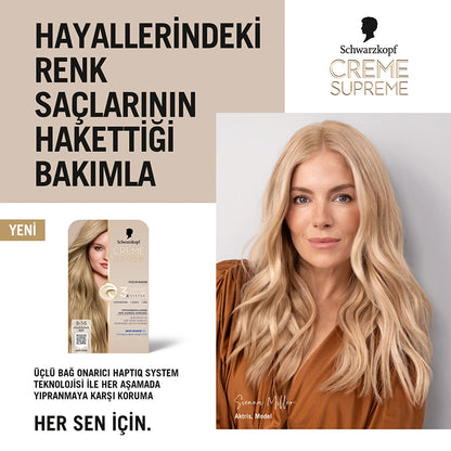 Schwarzkopf Creme Supreme Intensive Care Full Kit Hair Dye 1-0 Black