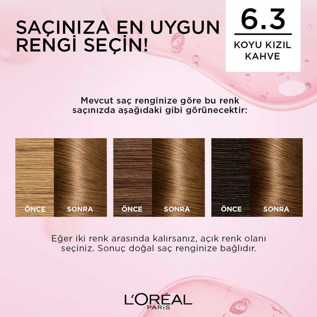 Loreal Paris Excellence Creme Hair Dye - 6.3 Light Caramel