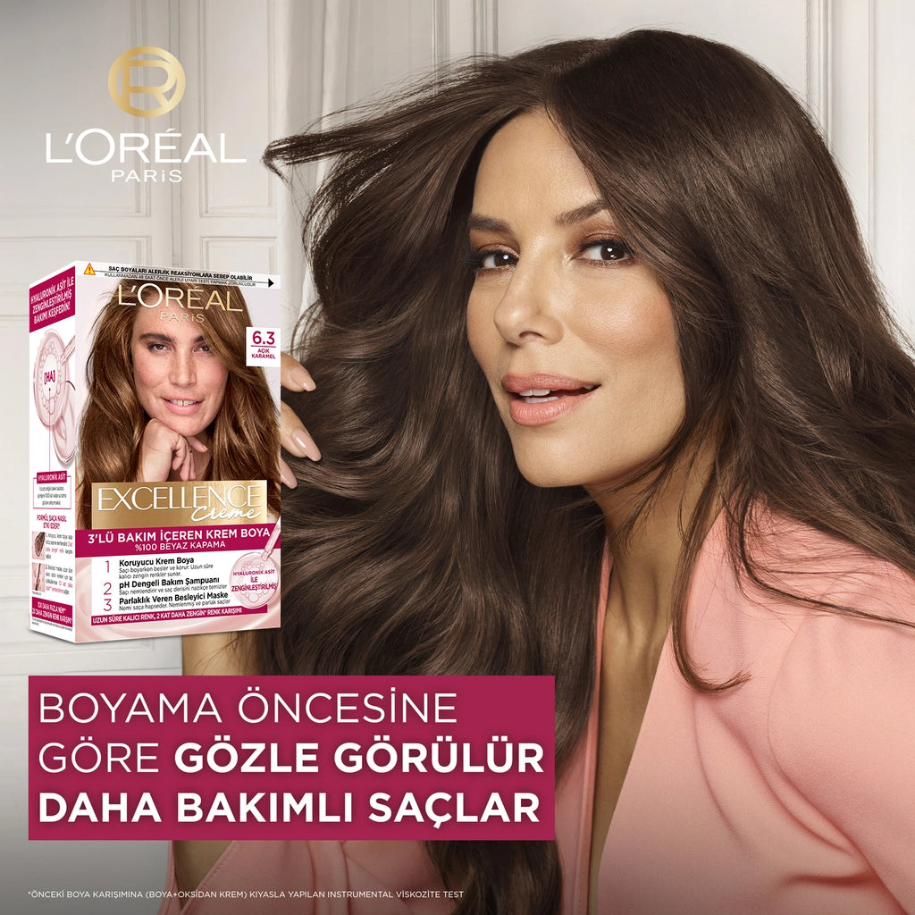 Loreal Paris Excellence Creme Hair Dye - 6.3 Light Caramel