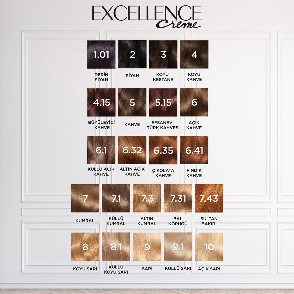 Loreal Paris Excellence Creme Hair Dye - 6.54 Light Red Brown