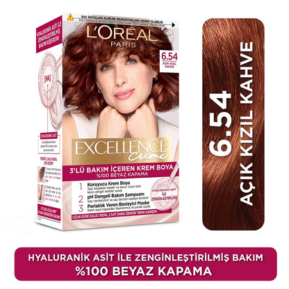 Loreal Paris Excellence Creme Hair Dye - 7.3 Golden Auburn