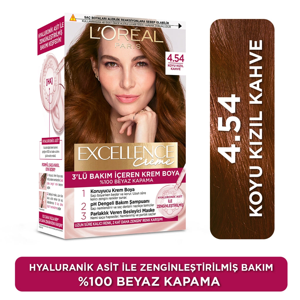 Loreal Paris Excellence Creme Hair Dye - 7 Auburn