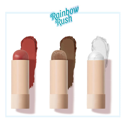 New Well Rainbow Rush Makeup Set Stick Blush - Stick Contour - Stick Highlighter (Set of 3)