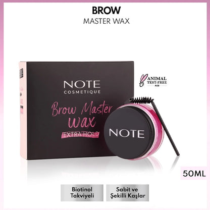 Note Brow Master Wax Extra Hold Eyebrow Mascara