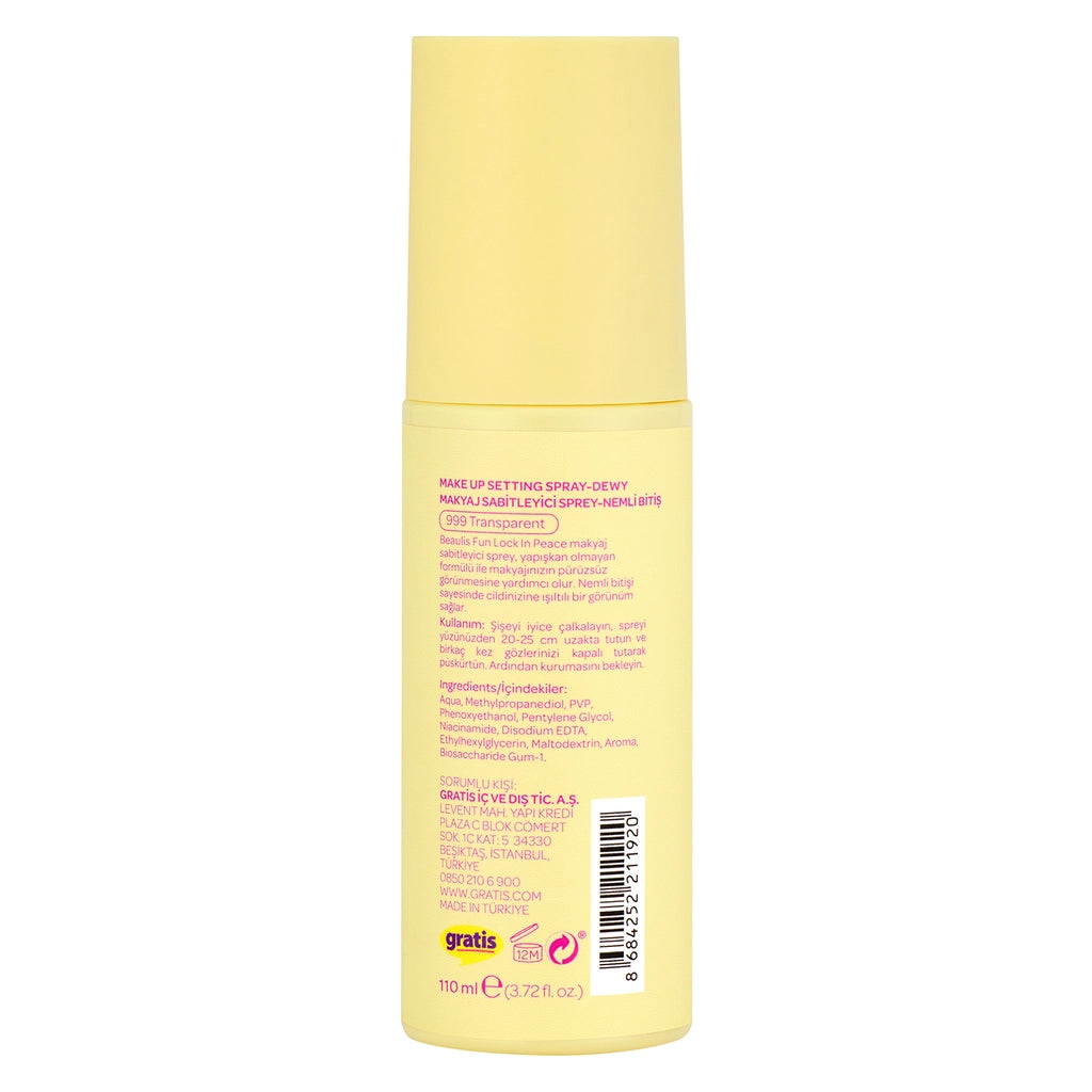 Beaulis Fun Lock In Peace Makeup Fixing Spray Dewy 110 ml