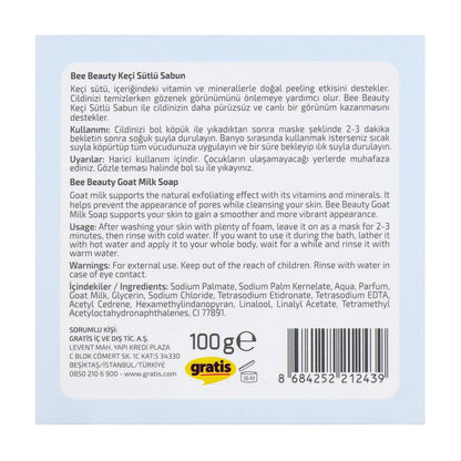 Bee Beauty Goat Milk Soap Bar 100 gr