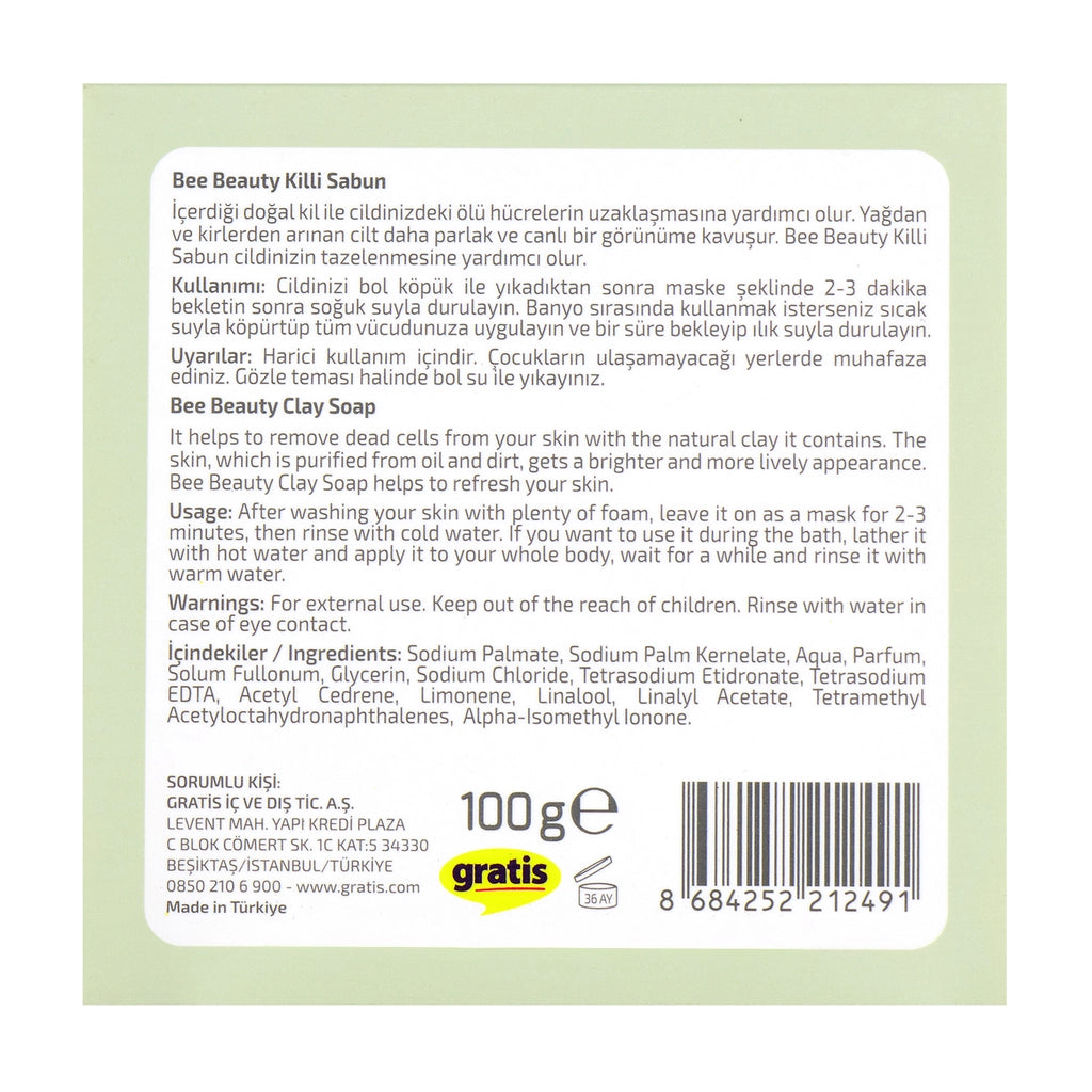 Bee Beauty Clay Soap Bar 100 gr