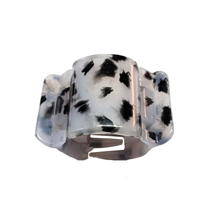 Linziclip Midi Chocolate Color Spotted Buckle