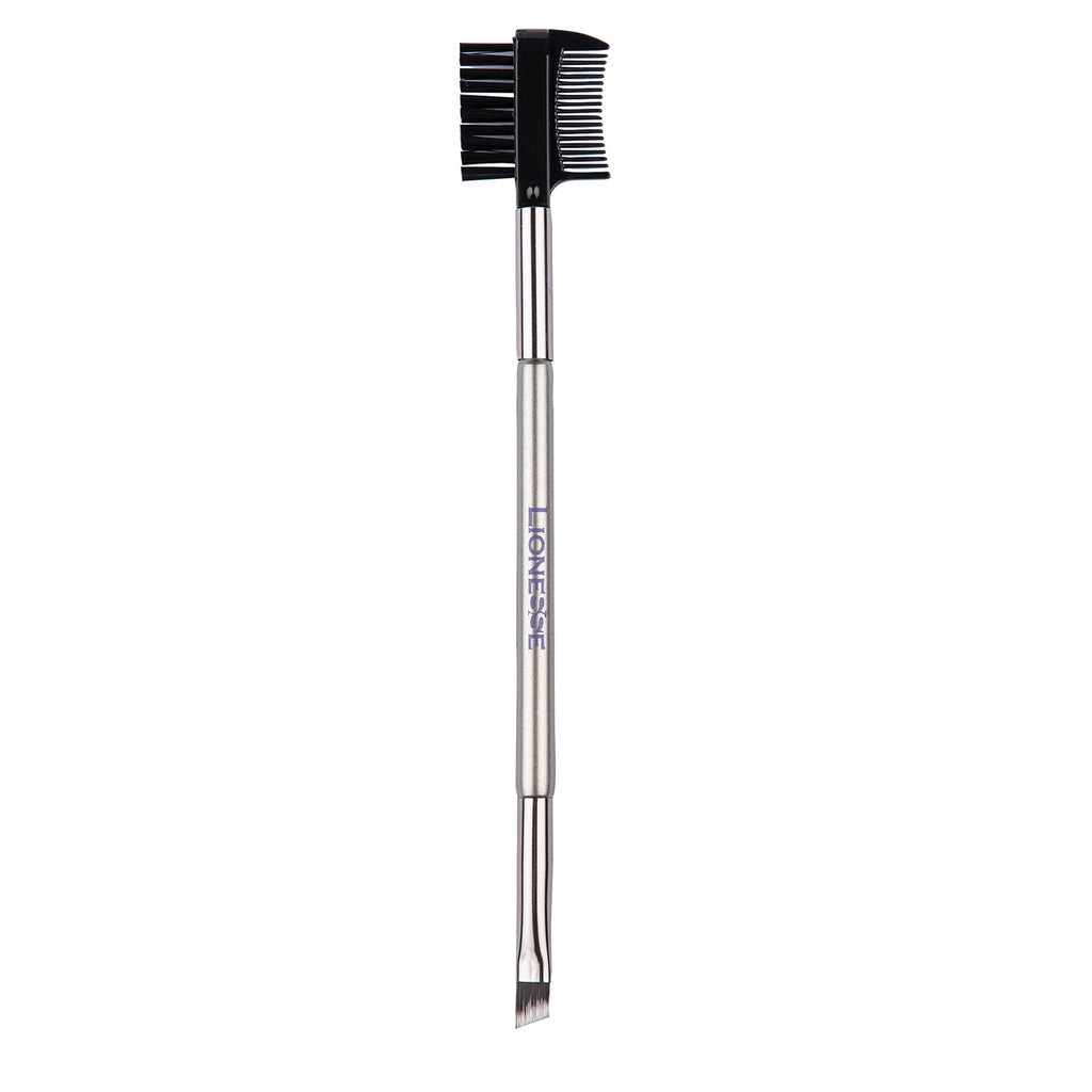 Lionesse Silver Collection Double Sided Eyebrow and Eyeshadow Brush