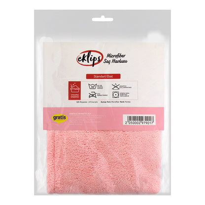 Eklips Pink Microfiber Hair Towel
