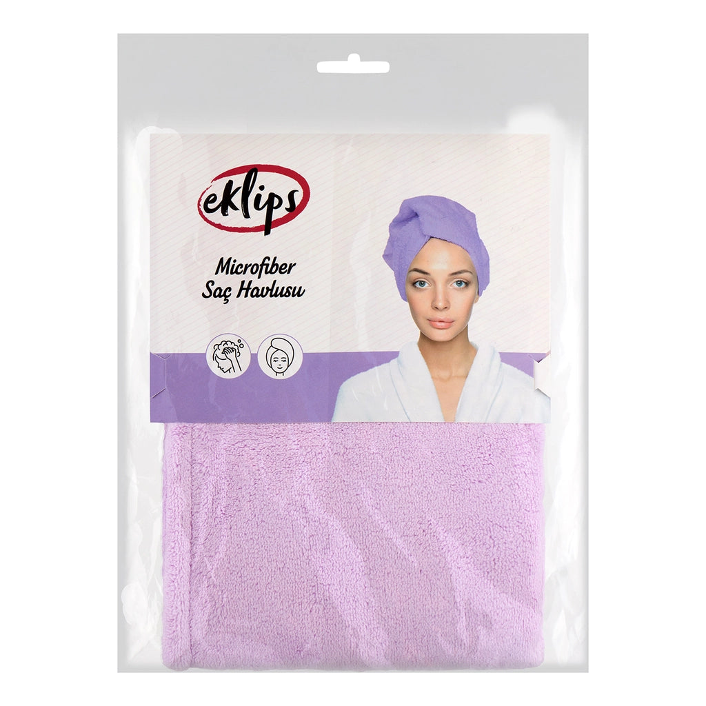 Eklips Lilac Microfiber Hair Towel