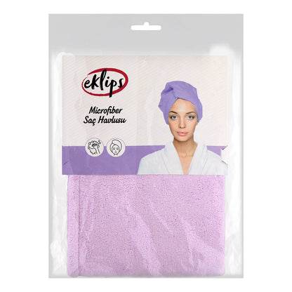 Eklips Lilac Microfiber Hair Towel