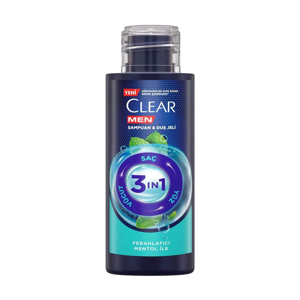 Clear Men 3in1 Refreshing Menthol Travel Size Shampoo &amp; Shower Gel 90 ml