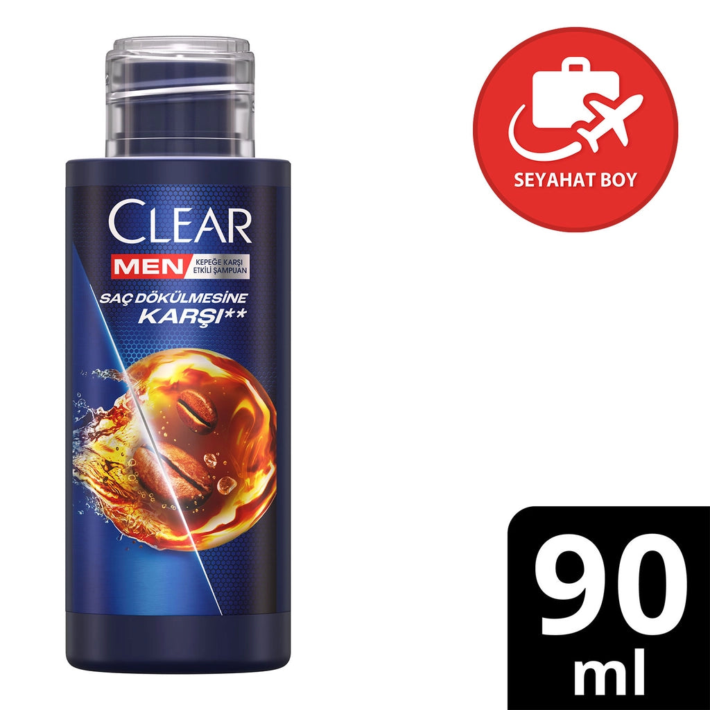 Clear Men Travel Size Shampoo Against Hair Loss 90 ml