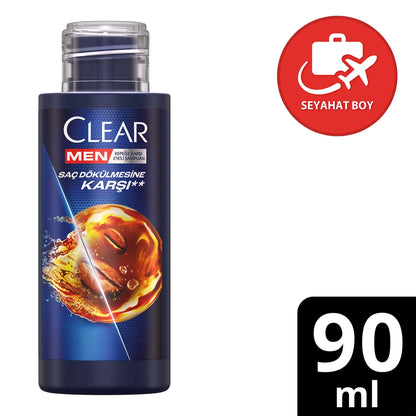 Clear Men Travel Size Shampoo Against Hair Loss 90 ml