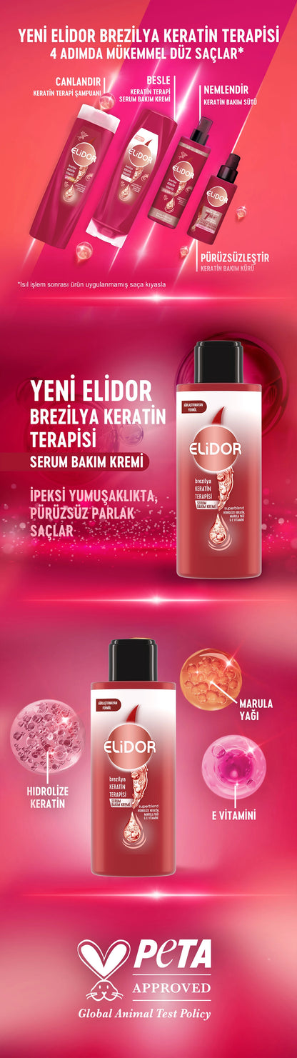 Elidor Brazilian Keratin Therapy Travel Size Serum Care Cream 90 ml