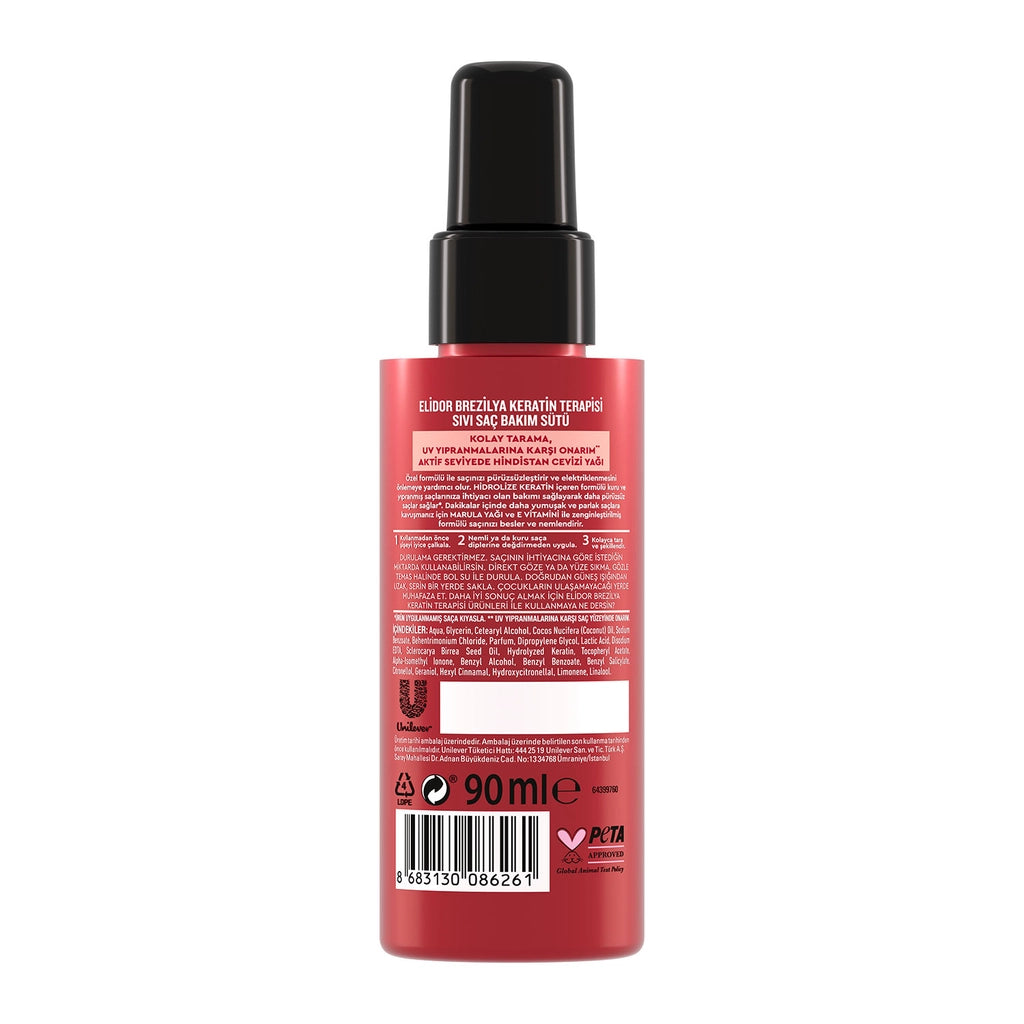 Elidor Brazilian Keratin Therapy Travel Size Liquid Hair Care Milk 90 ml