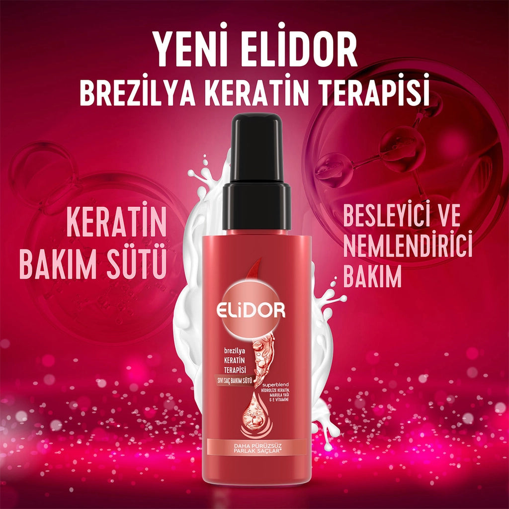 Elidor Brazilian Keratin Therapy Travel Size Liquid Hair Care Milk 90 ml