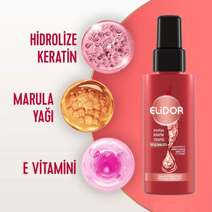 Elidor Brazilian Keratin Therapy Travel Size Liquid Hair Care Milk 90 ml
