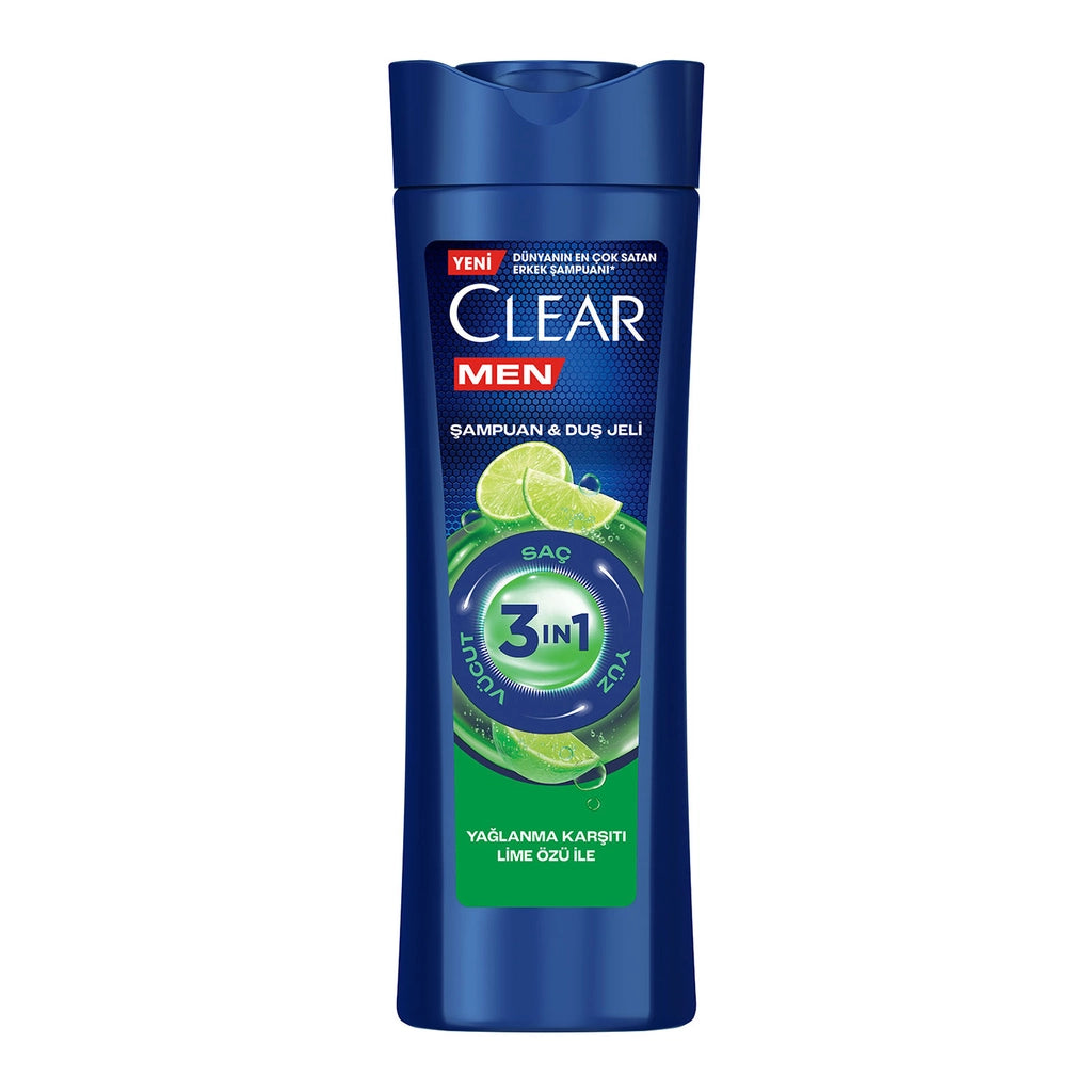 Clear Men 3in1 Anti-Oil Lime Essence Shampoo &amp; Shower Gel 350 ml