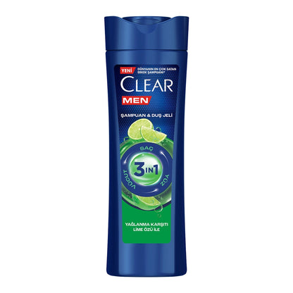 Clear Men 3in1 Anti-Oil Lime Essence Shampoo &amp; Shower Gel 350 ml